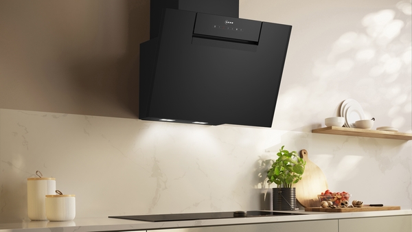 Picture of Neff D65IFN1S0B 60cm Wall-Mounted Cooker Hood in Clear Glass and Black