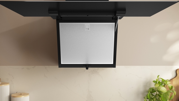 Picture of Neff D85IFN1S0B 80cm Wall-Mounted Cooker Hood in Clear Glass and Black