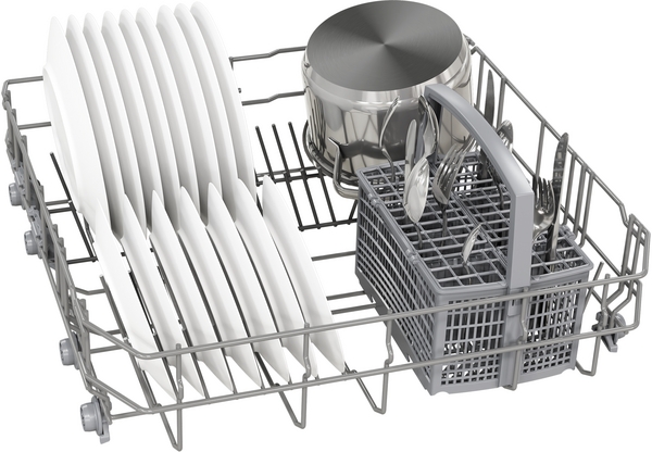 Picture of Neff S145HTS01G Semi-integrated Dishwasher in Brushed Steel
