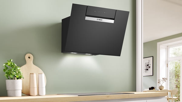 Picture of Bosch DWK67FN60B Wall Mounted Cooker Hood In Black