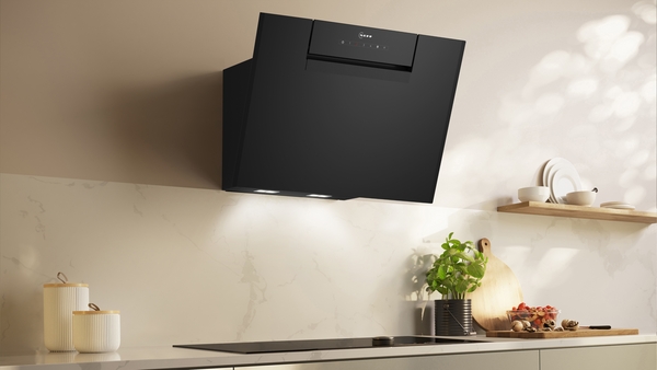 Picture of Neff D65IFN1S0B 60cm Wall-Mounted Cooker Hood in Clear Glass and Black