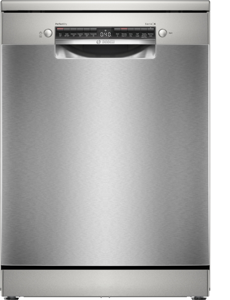 Picture of Bosch SMS6ZCI10G Full Size Freestanding Dishwasher in Silver Inox