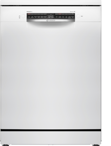 Picture of Bosch SMS6ZCW10G Full Size Freestanding Dishwasher in White