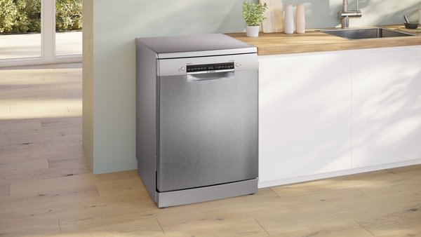 Picture of Bosch SMS4EKI06G Freestanding Dishwasher with 13 Place Settings in Silver Inox