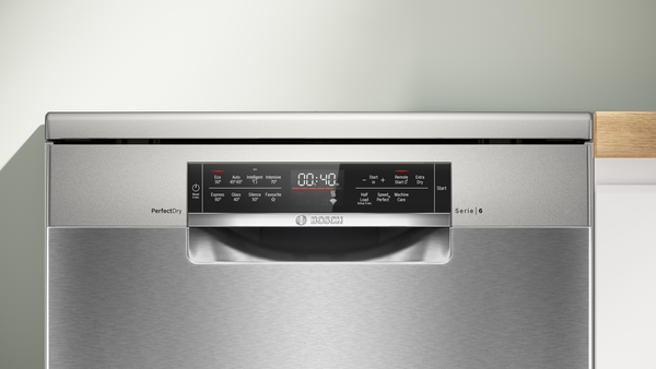 Picture of Bosch SMS6TCI01G Freestanding Dishwasher In Silver Inox