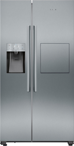 Picture of Siemens KA93GAIDP iQ500 American Style Side by Side Freestanding Fridge Freezer in Brushed Steel Anti-fingerprint