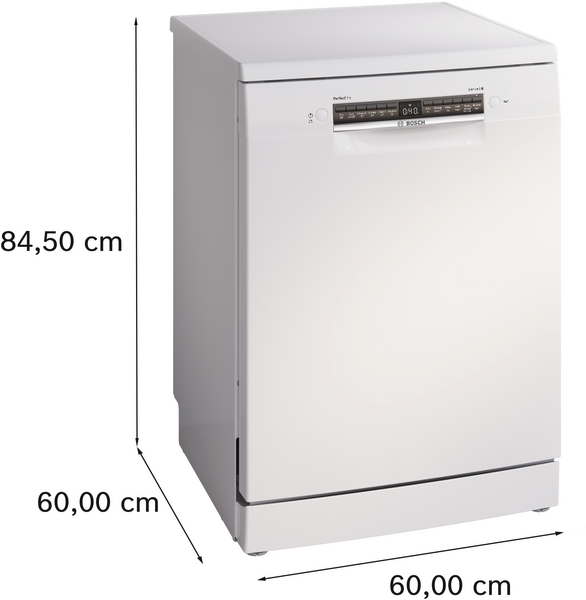 Picture of Bosch SMS6ZCW10G Full Size Freestanding Dishwasher in White