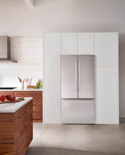 Model: B36CT80SNS | Bosch 800 Series, French Door Bottom Mount Refrigerator, 36'', Stainless steel (with anti-fingerprint)