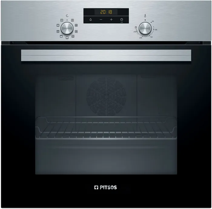 Pitsos PH10M40X2 Εντοιχιζόμενος φούρνος 60 x 60 cm Inox 66LIT