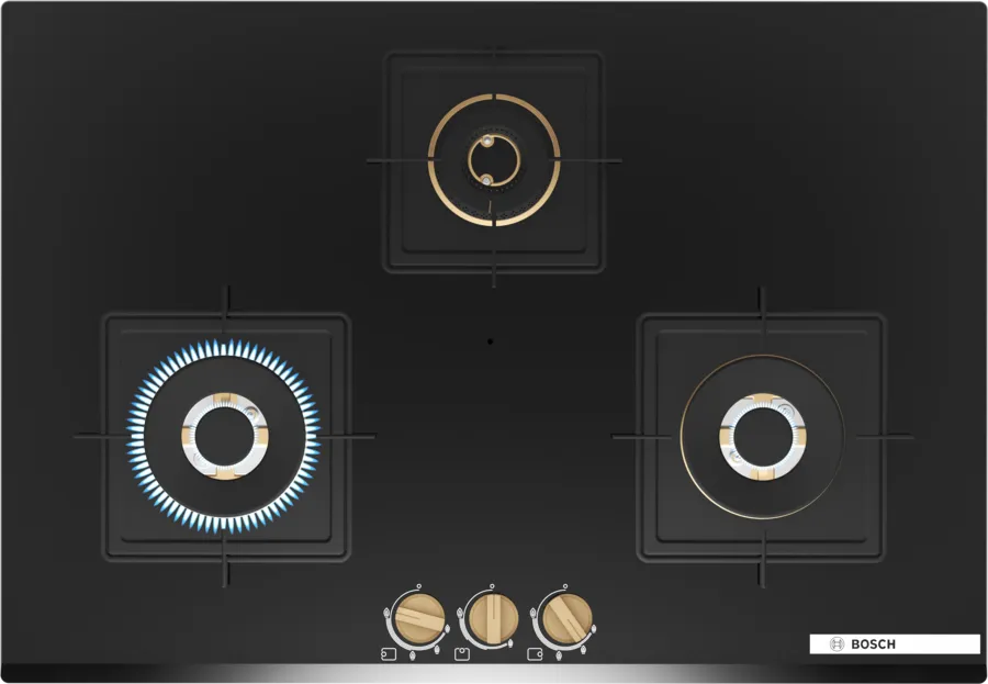 Bosch Bosch PND7B6G20I Series 6 Gas Hob 75 cm - Premium Tempered Glass Black - PND7B6G20I - Gas Hob