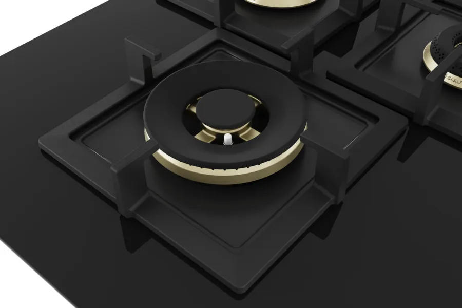 Bosch PNI7B6G20I Series 6 Gas Hob 75 cm - 4 Burner Tempered Glass Black - View 2