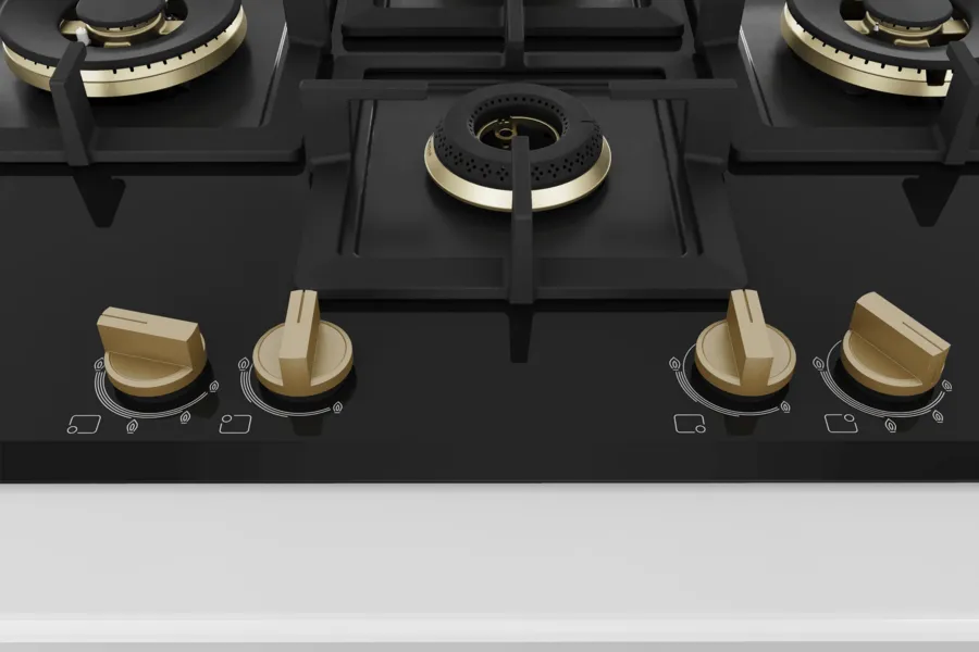 Bosch PNI7B6G20I Series 6 Gas Hob 75 cm - 4 Burner Tempered Glass Black - View 3
