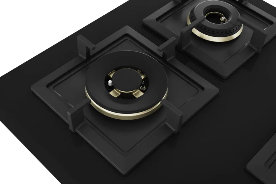 Bosch PNV9B6G20I Series 6 Gas Hob 90 cm - Premium 5 Burner Tempered Glass Black - View 4