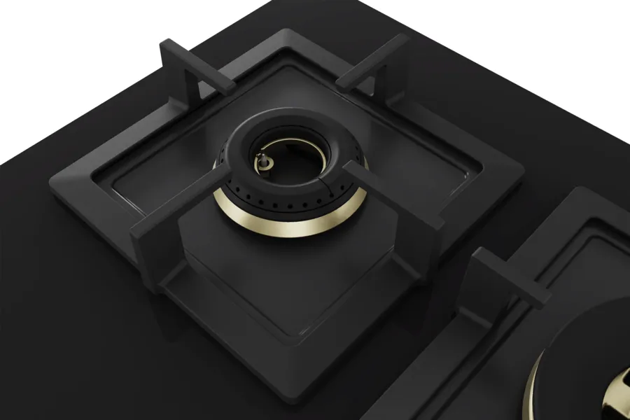 Bosch PNV9B6G20I Series 6 Gas Hob 90 cm - Premium 5 Burner Tempered Glass Black - View 5