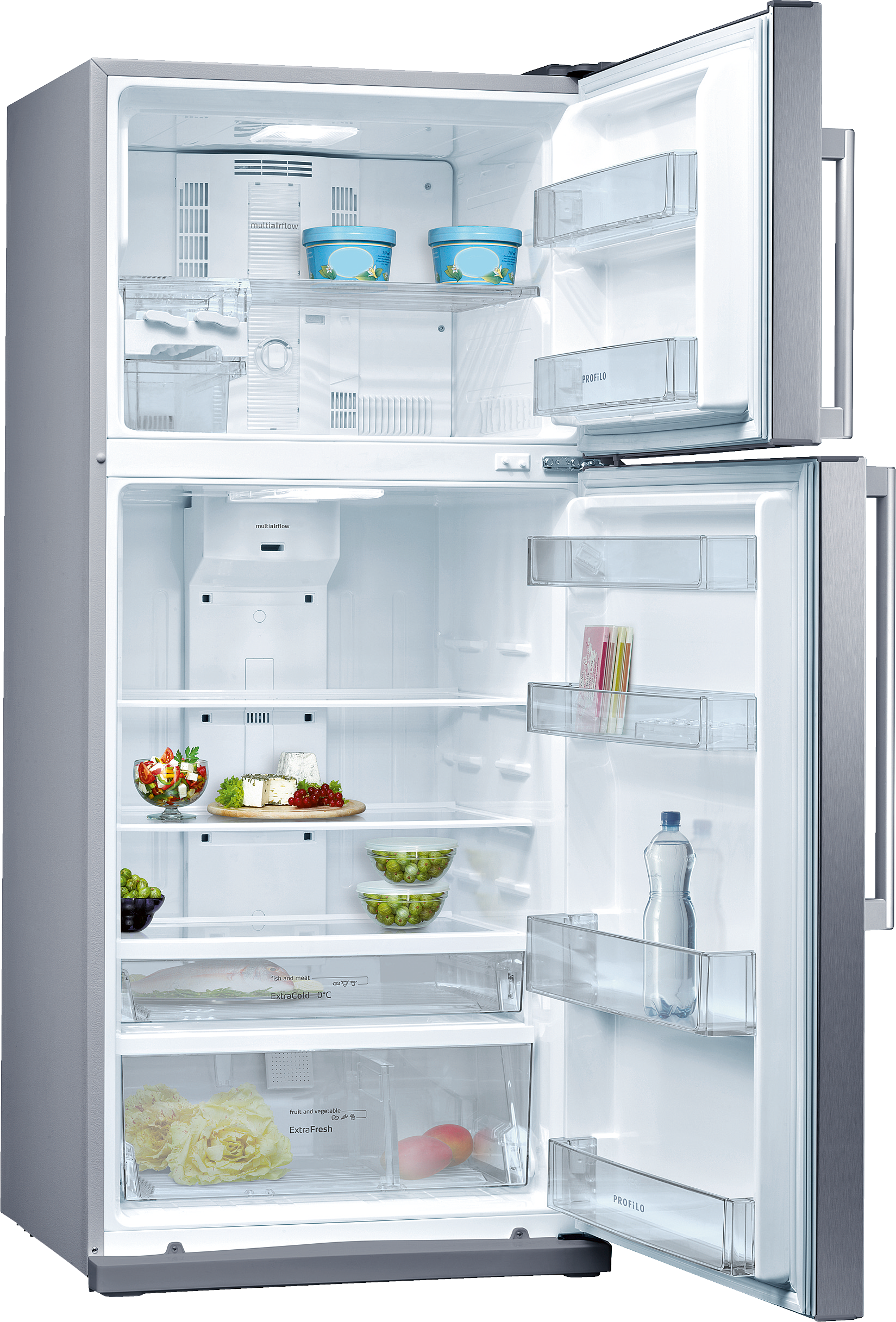 BD2064L2VN free-standing fridge-freezer with freezer at top