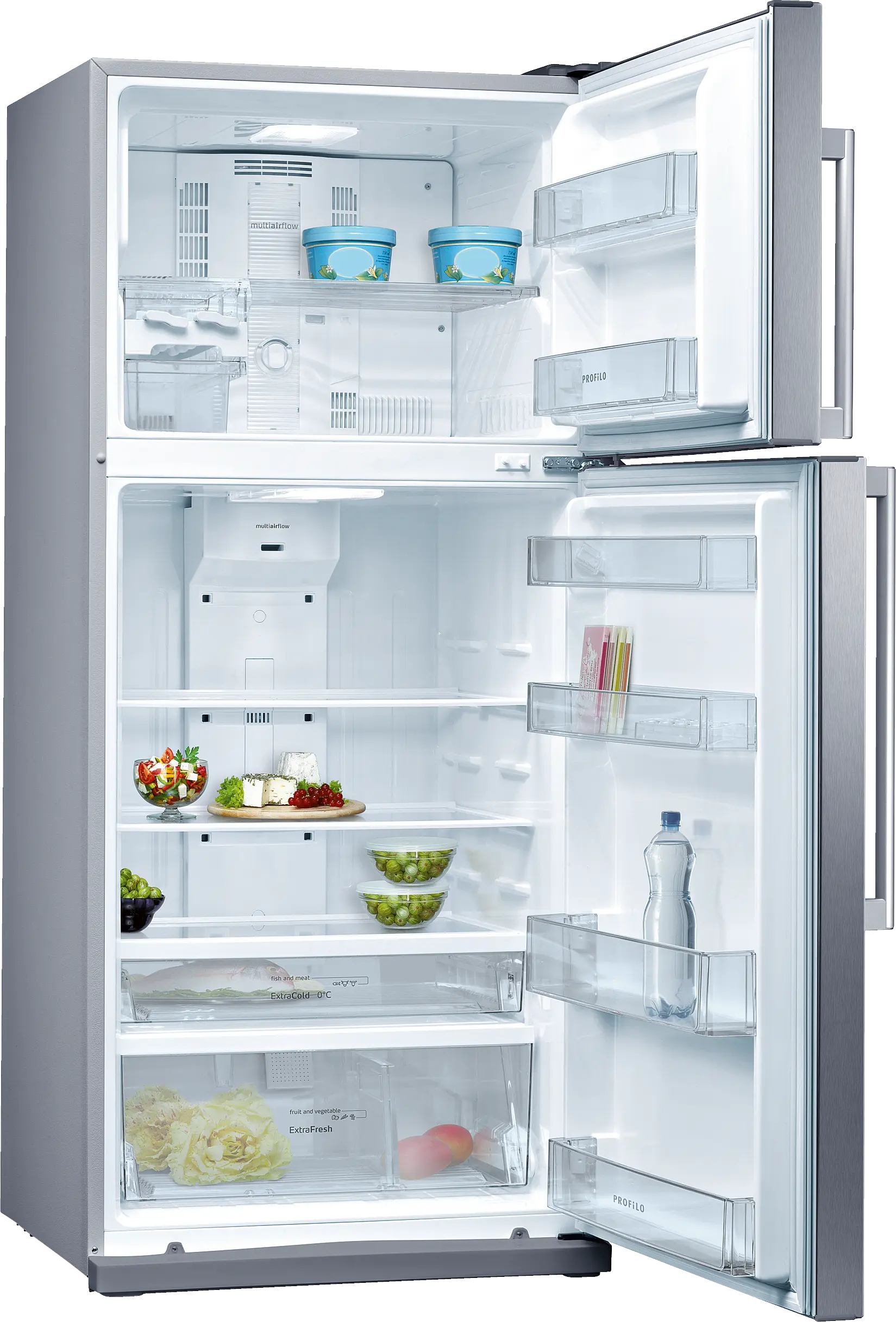 BD2064L2VN free-standing fridge-freezer with freezer at top