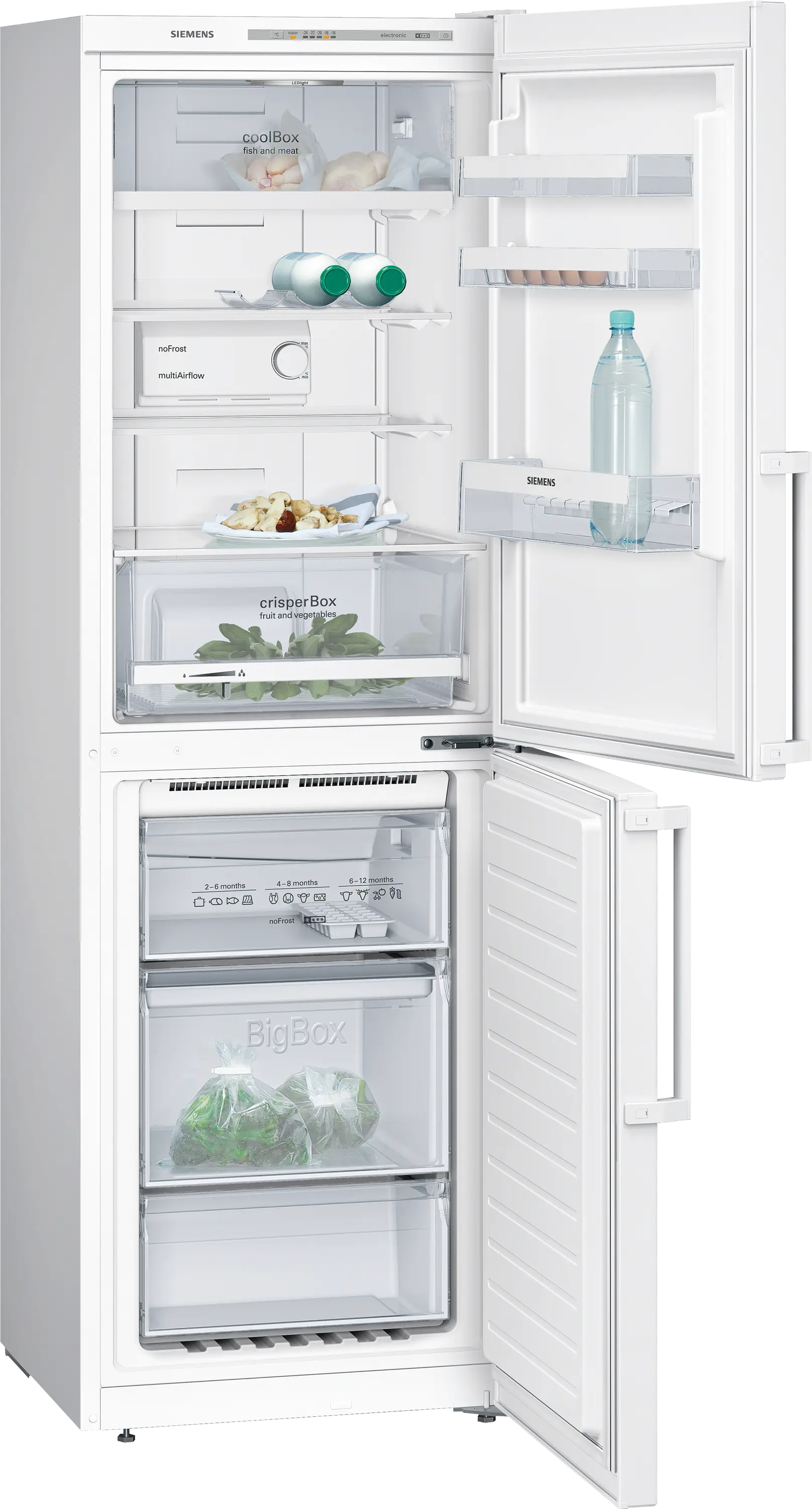 KG34NVW30G free-standing fridge-freezer with freezer at bottom