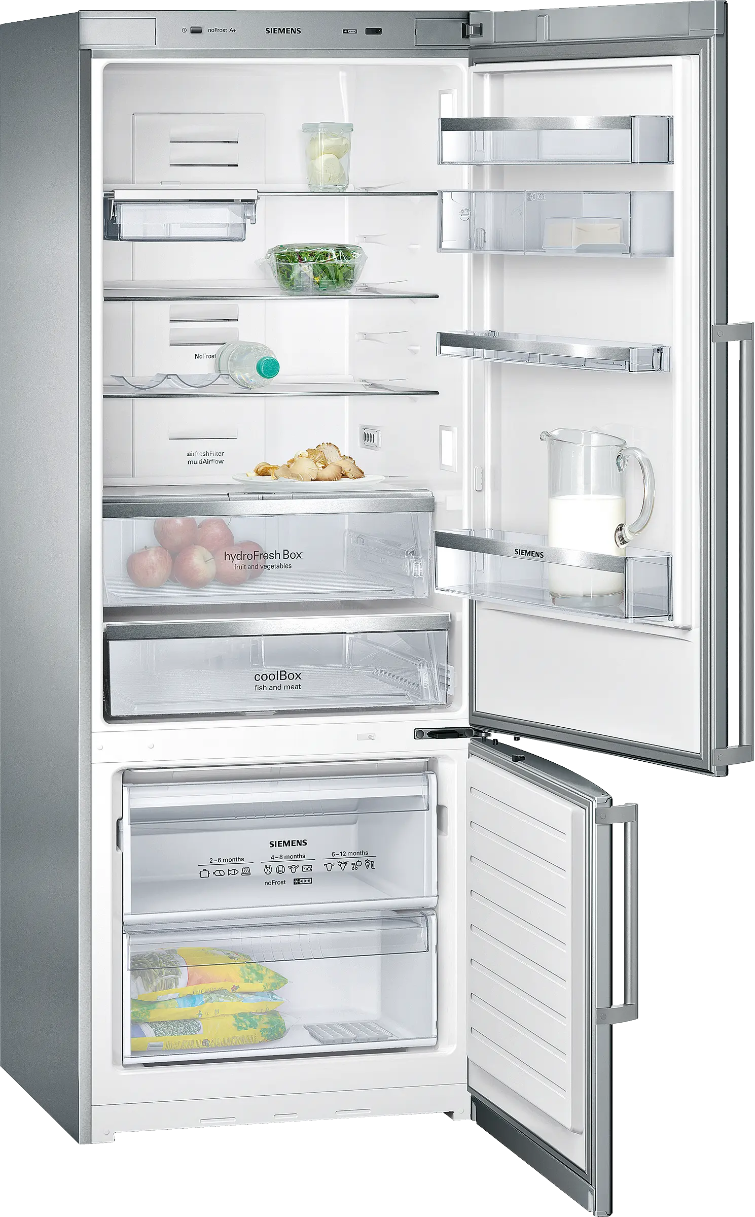 KG57NPI34N free-standing fridge-freezer with freezer at bottom