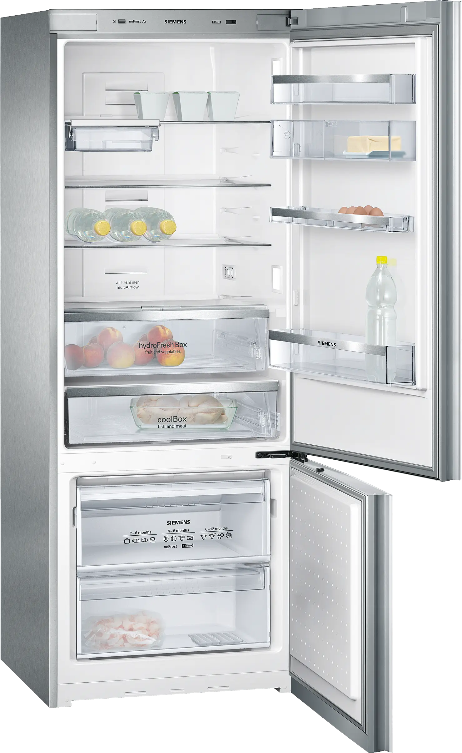 すみ様 KG57NSW34N free-standing fridge-freezer with freezer at bottom