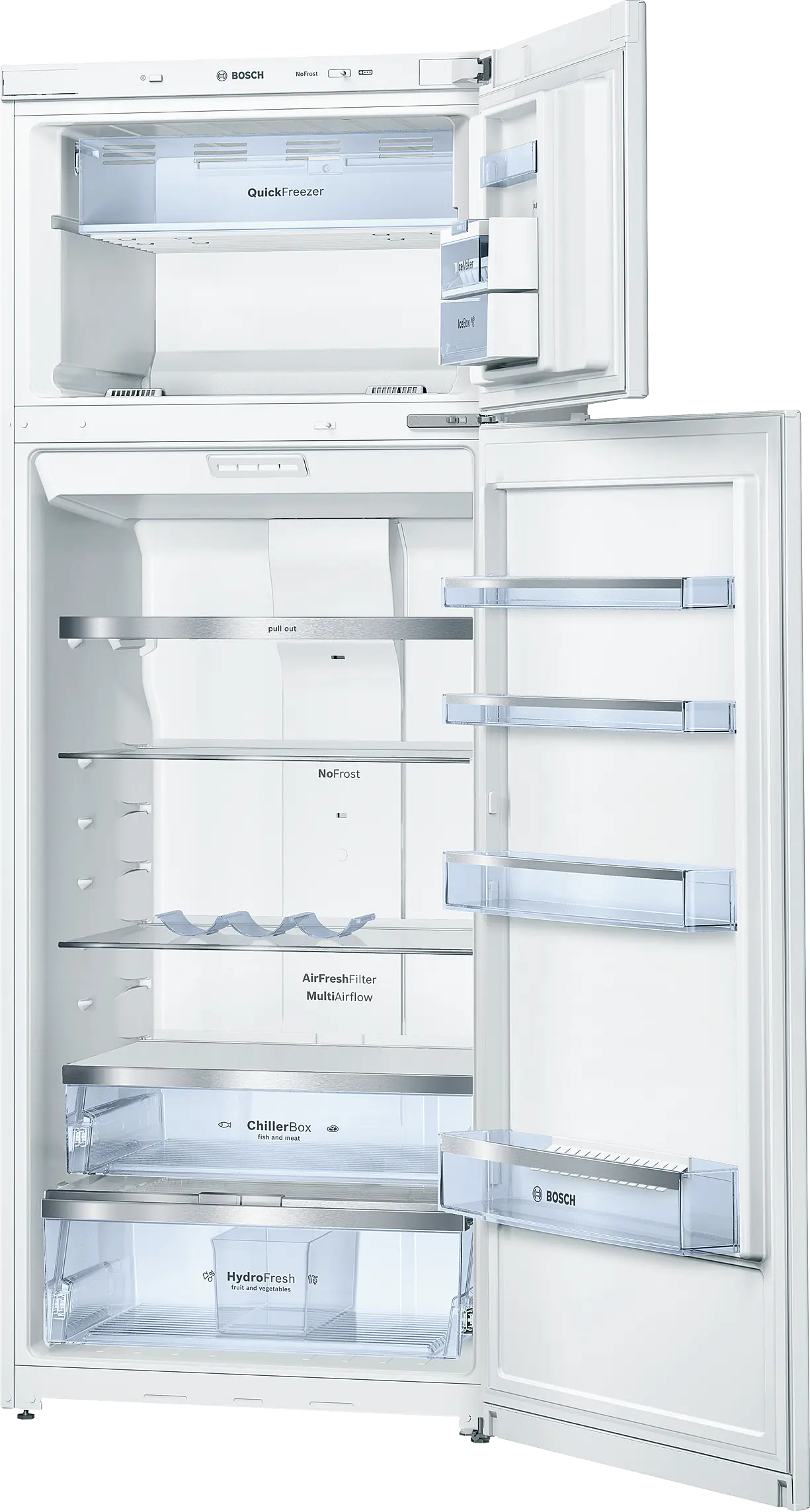 KDN56AW35N free-standing fridge-freezer with freezer at top