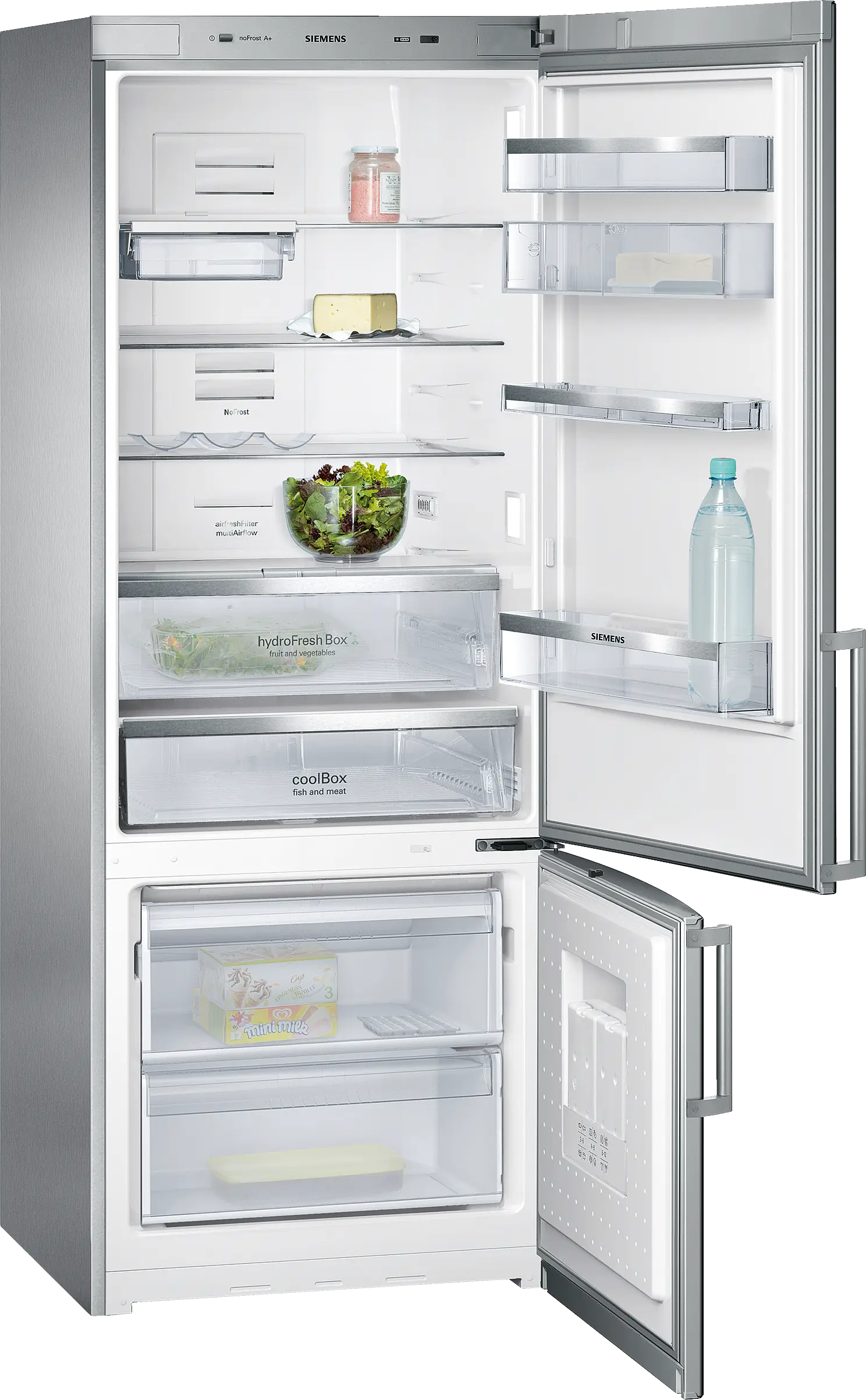 KG57NAL24N free-standing fridge-freezer with freezer at bottom