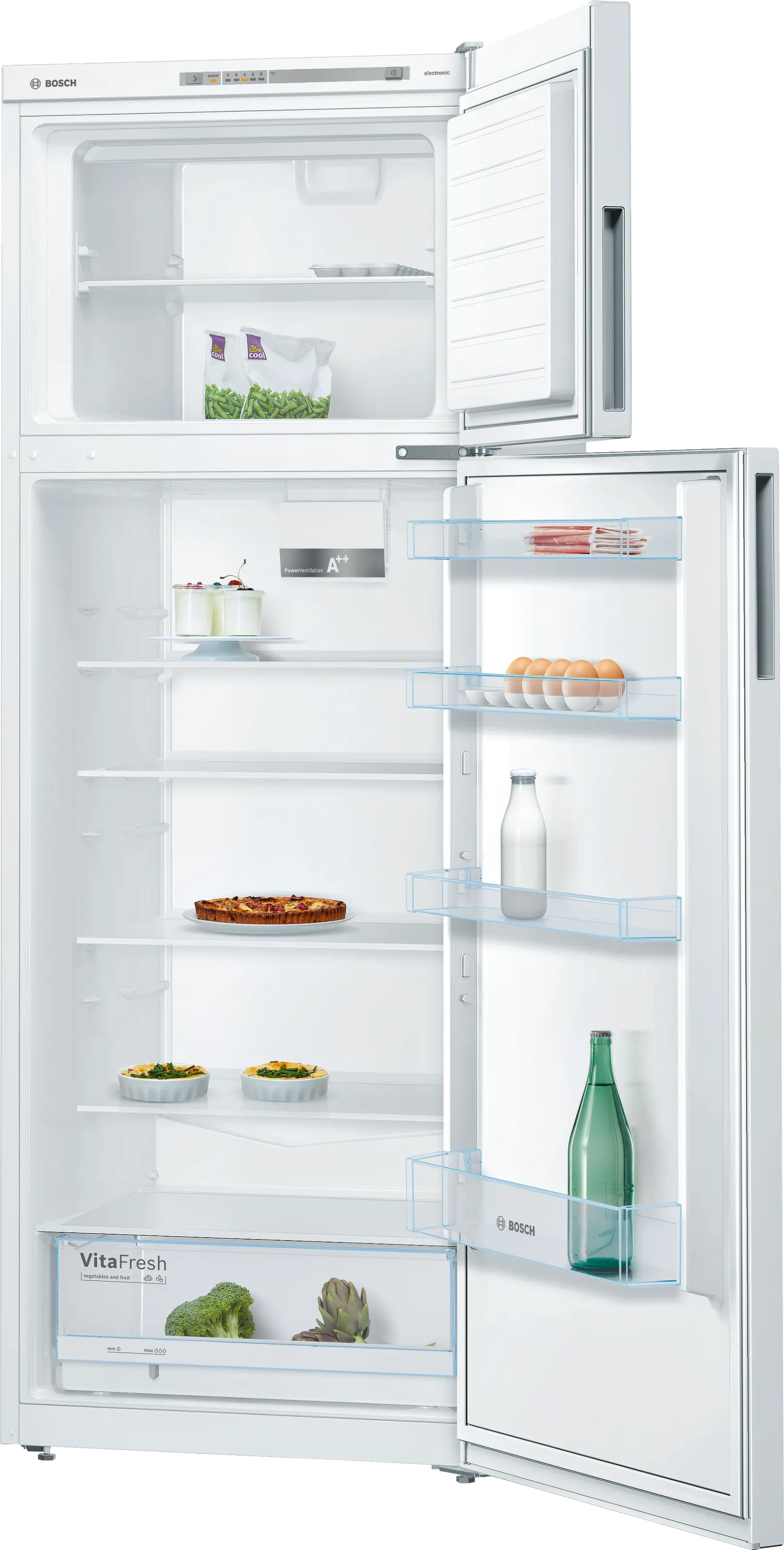 KDV58VW20N free-standing fridge-freezer with freezer at top