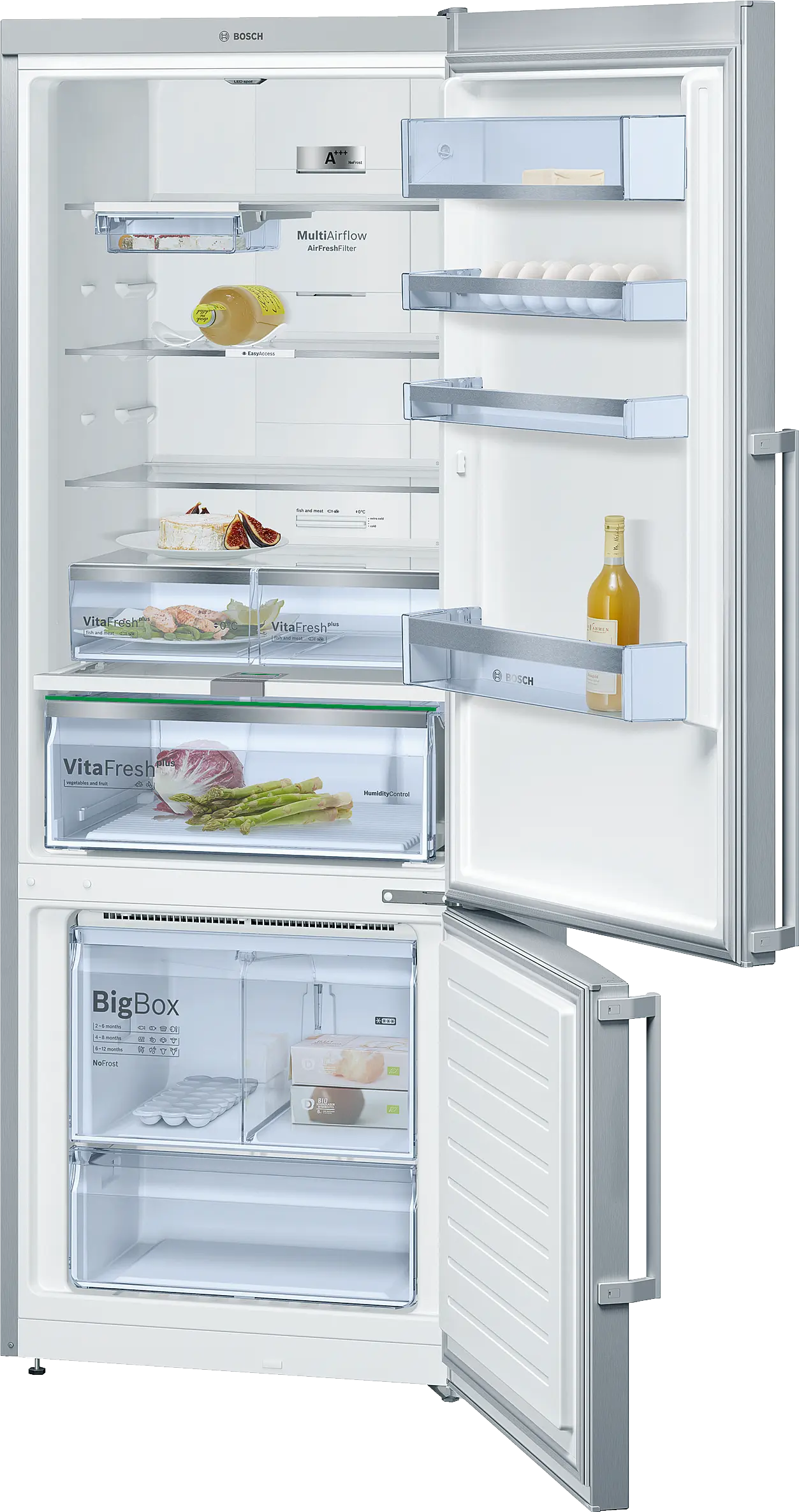 KGN56AI40N free-standing fridge-freezer with freezer at bottom