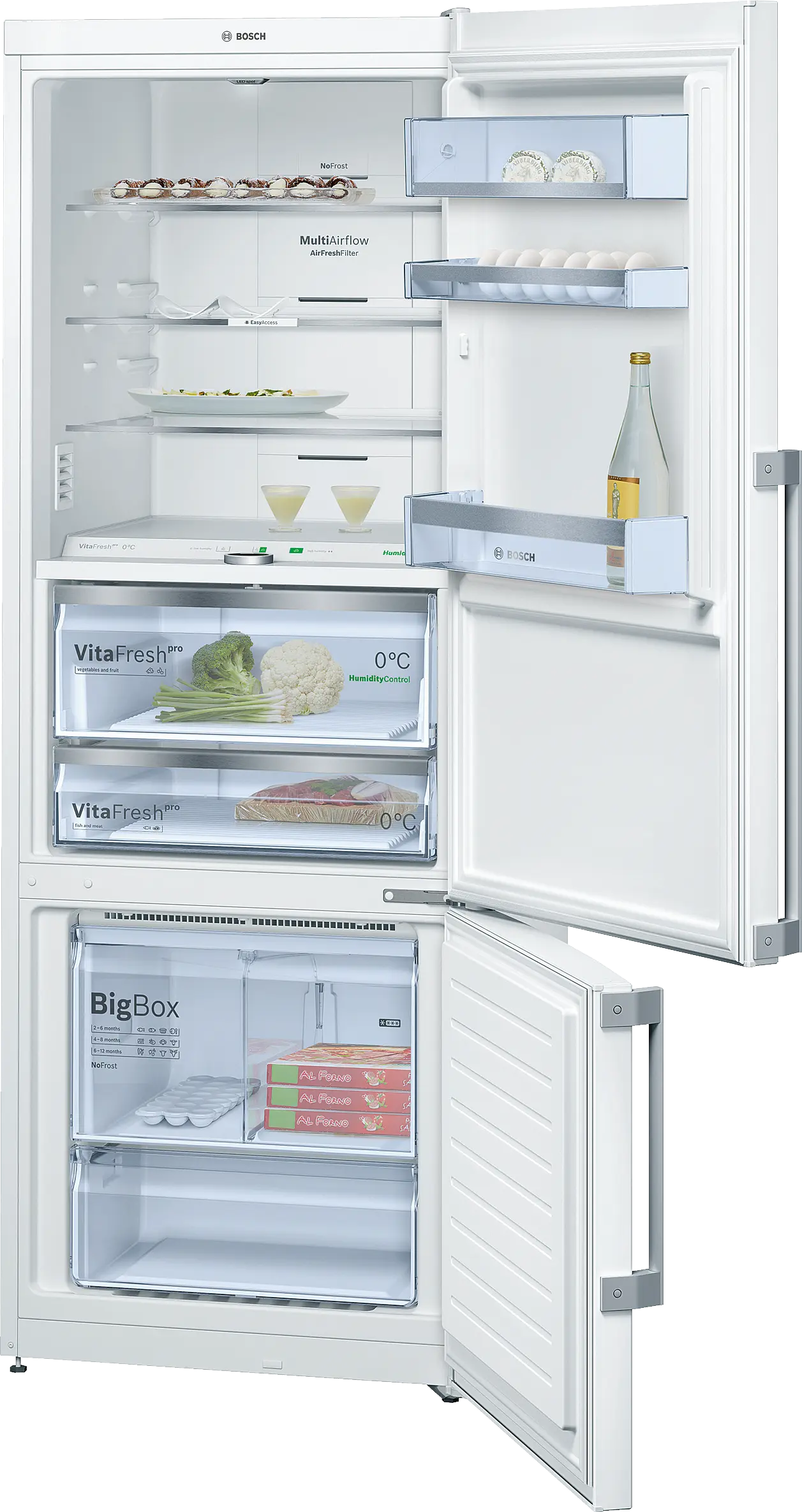 KGN56PW30N free-standing fridge-freezer with freezer at bottom