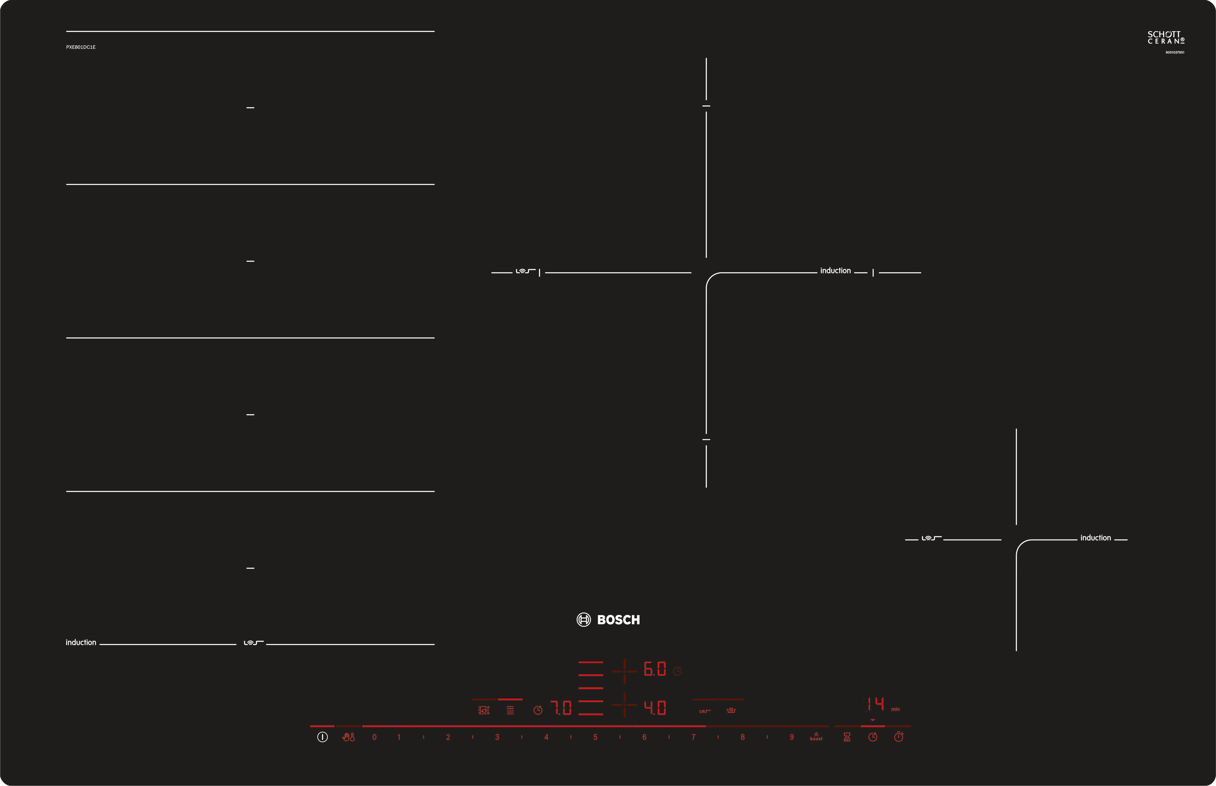 PXE801DC1E Inductiekookplaat BOSCH BE