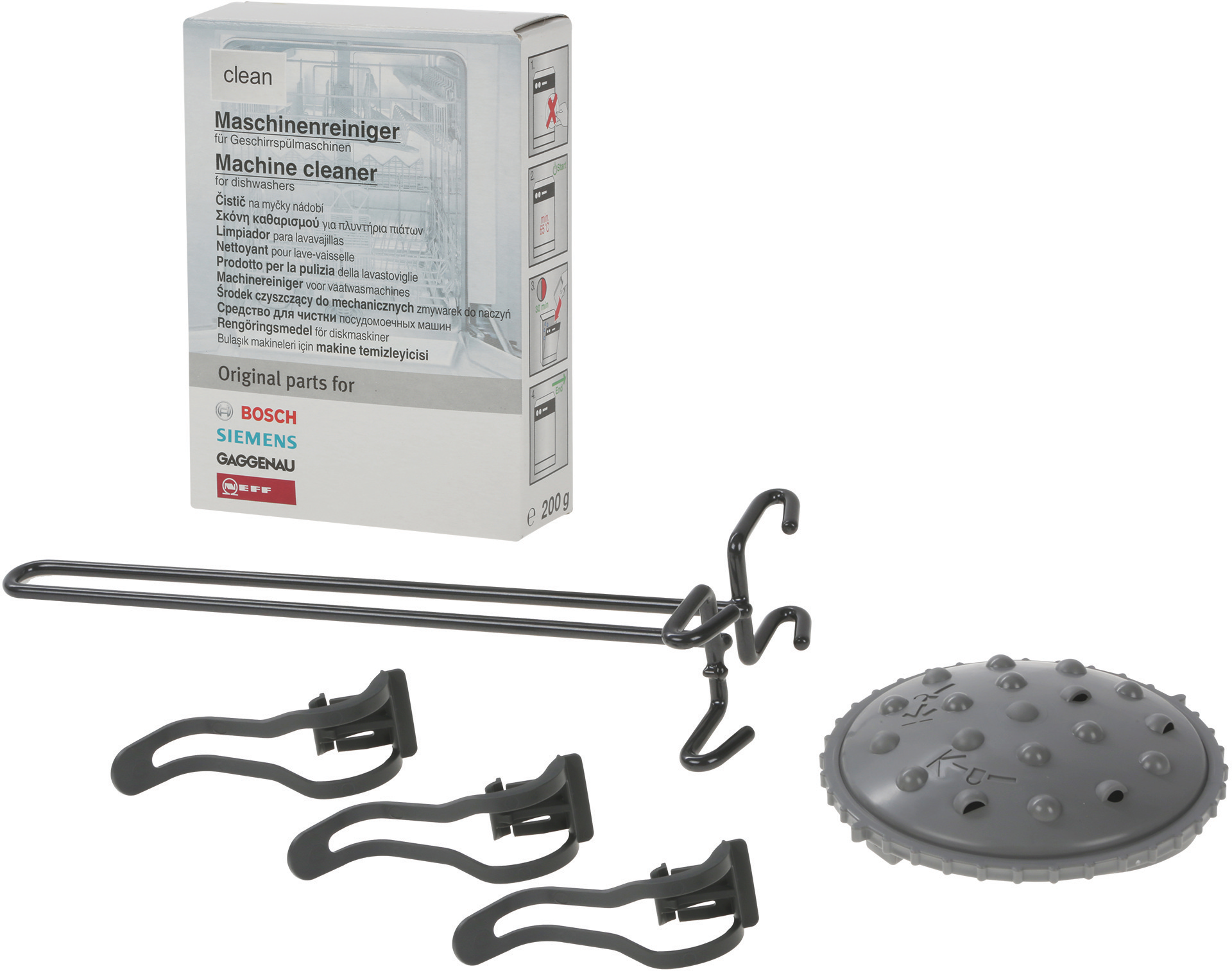 00576338 Geschirrspüler Zubehör-Set bestehend aus Reiniger, Halter 