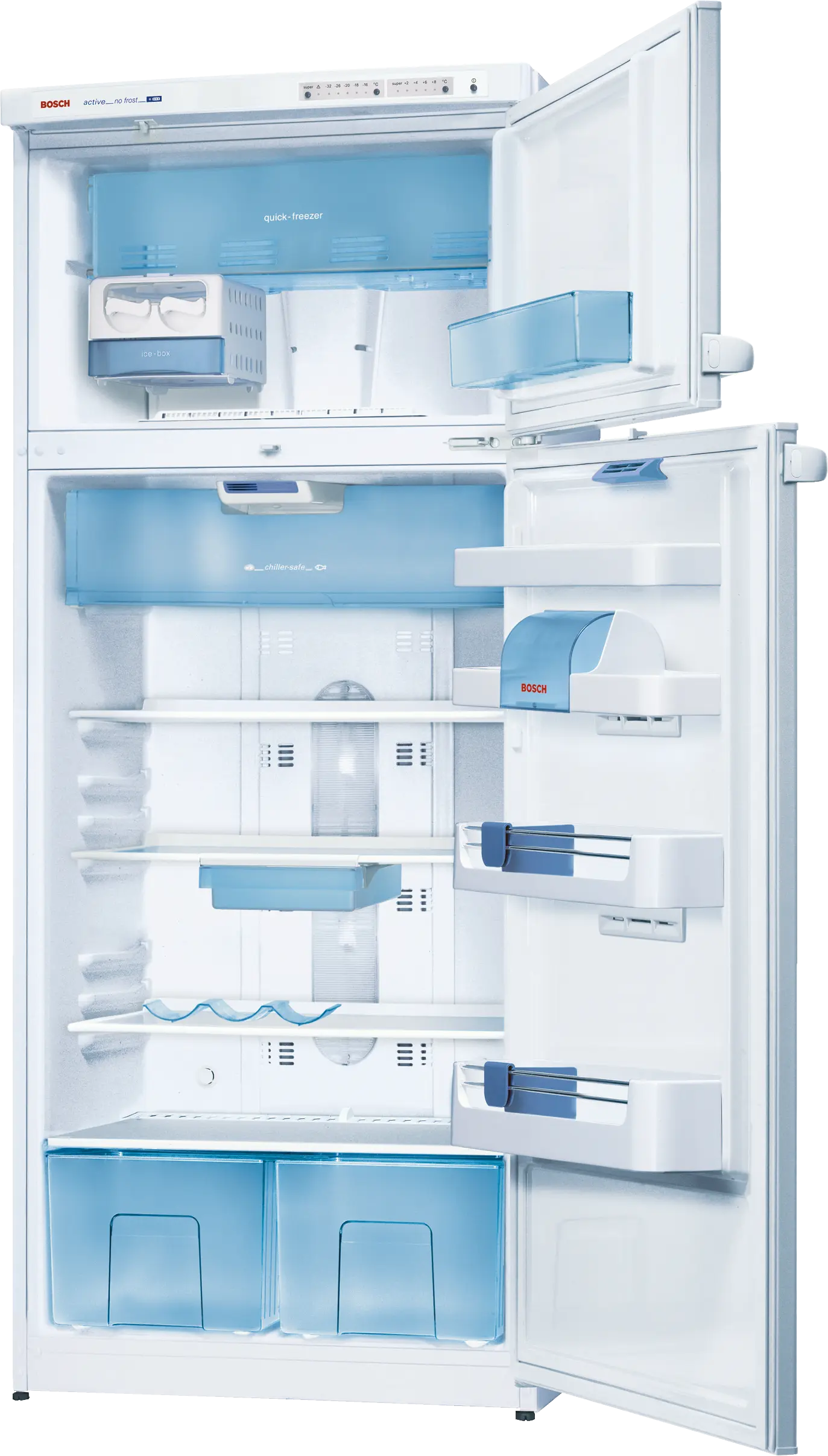 KSU36622NE free-standing fridge-freezer with freezer at top