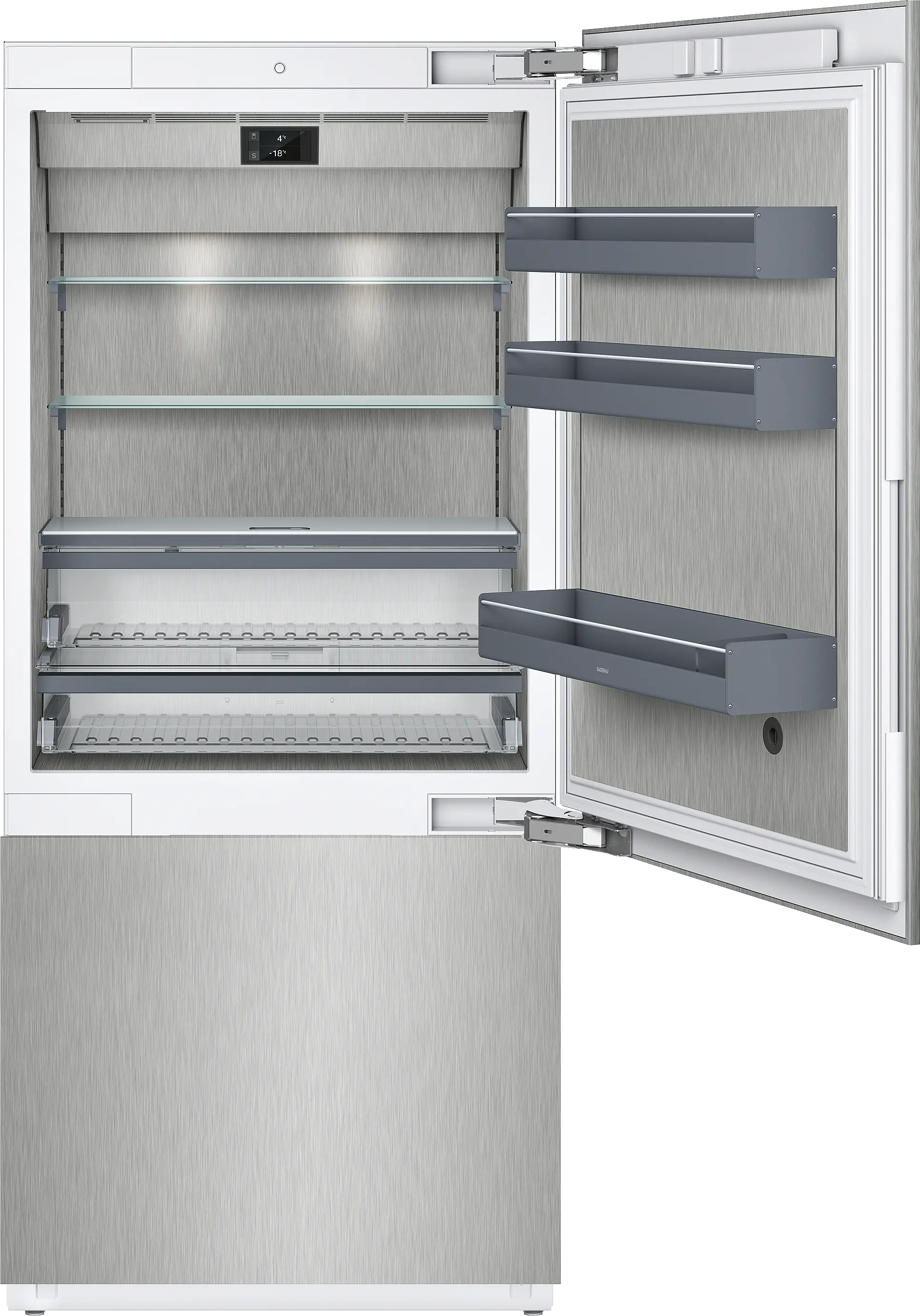 RB492704 Vario built-in fridge-freezer with freezer at bottom