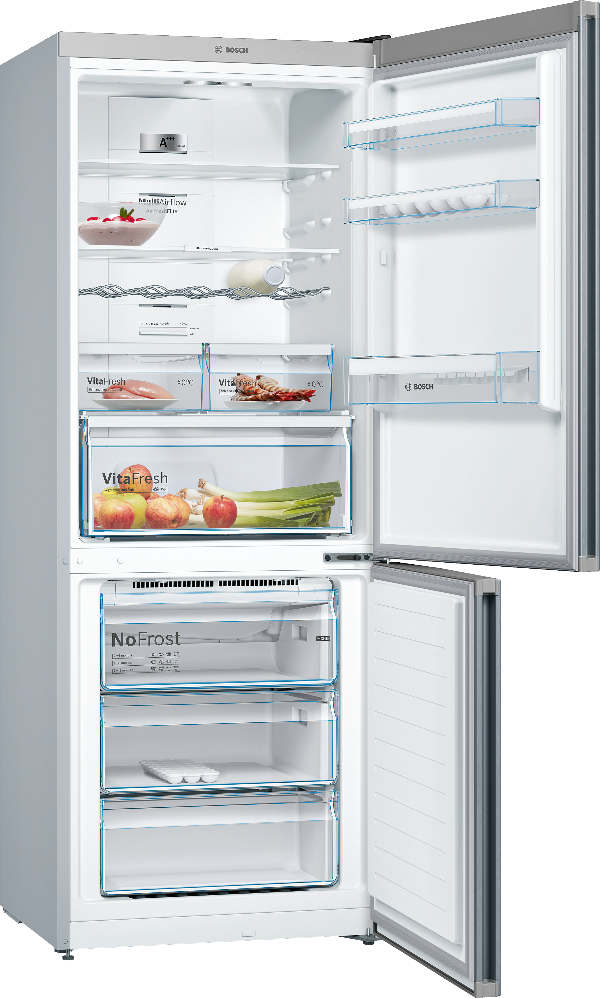 KGN46XL40I free-standing fridge-freezer with freezer at bottom