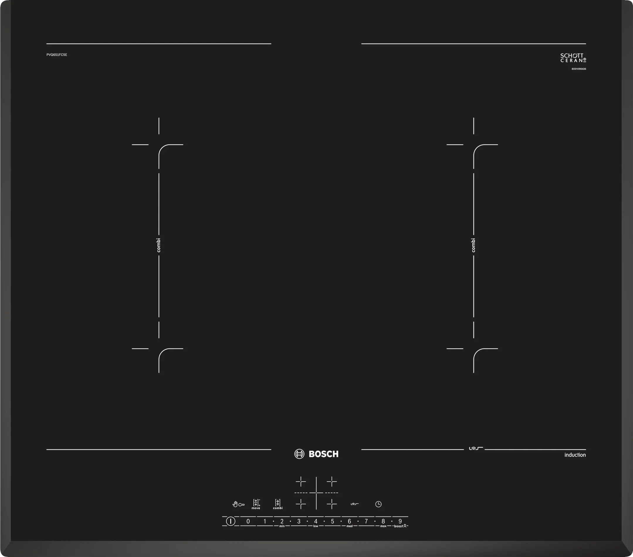 Placa Combi Inducción BOSCH PVQ651FC5E - Conforama