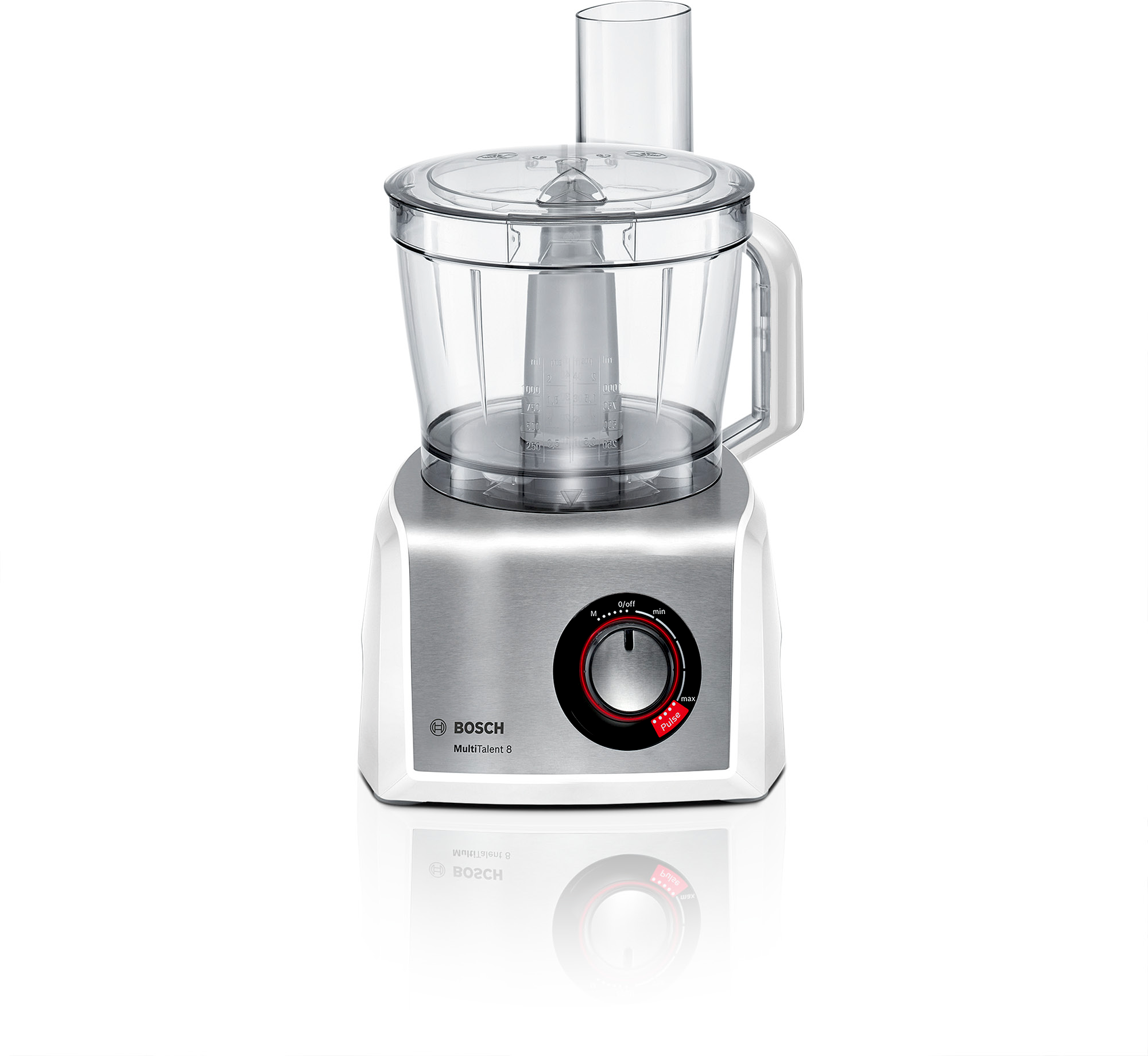 Bosch Home - The Bosch MultiTalent 8 1250W food processor comes with a  variety of accessories such as a large 3.9l mixing bowl, 1.5l blender,  citrus press, dough tool, whisk and a