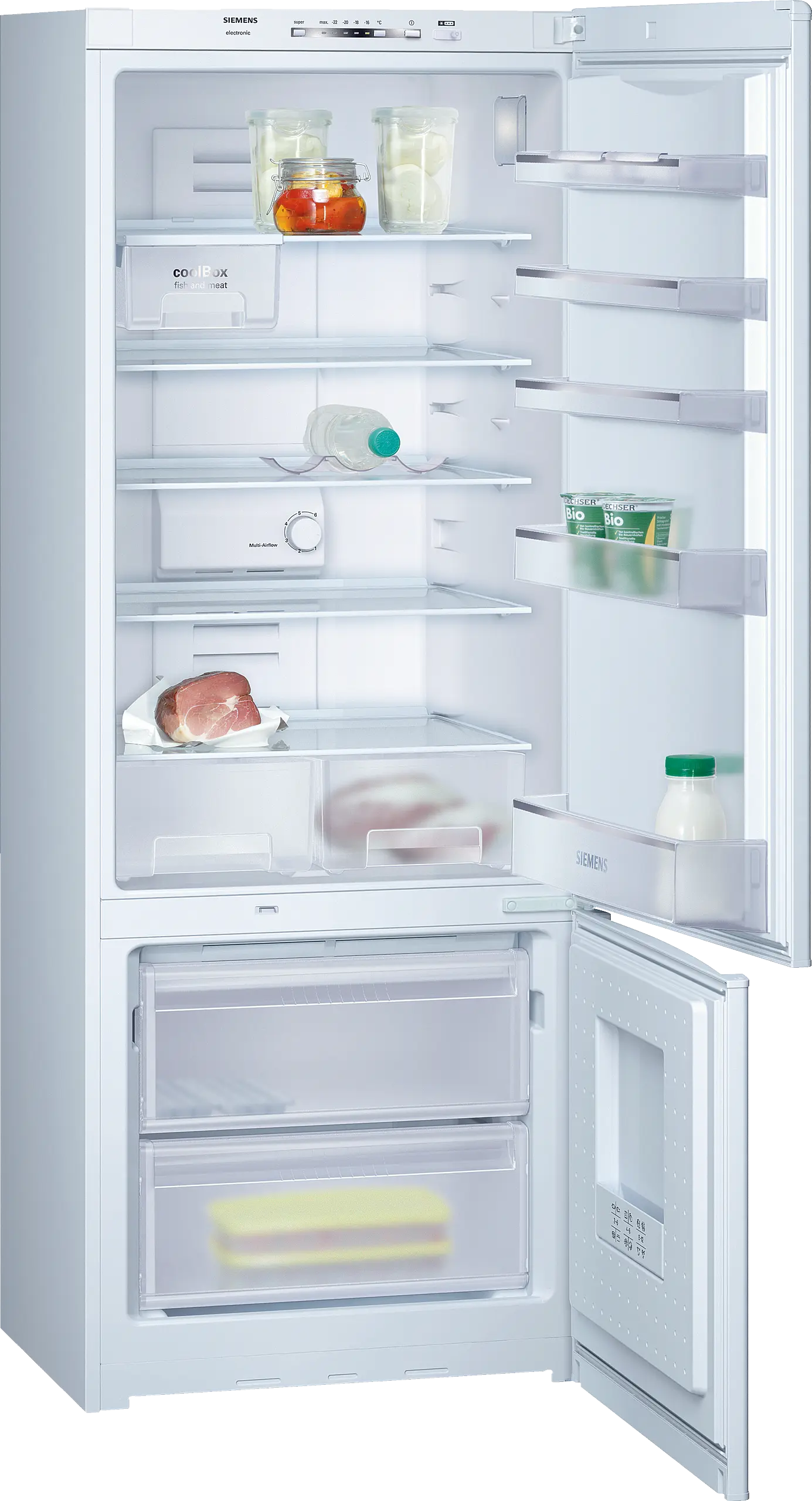 KG57NV00NE free-standing fridge-freezer with freezer at bottom