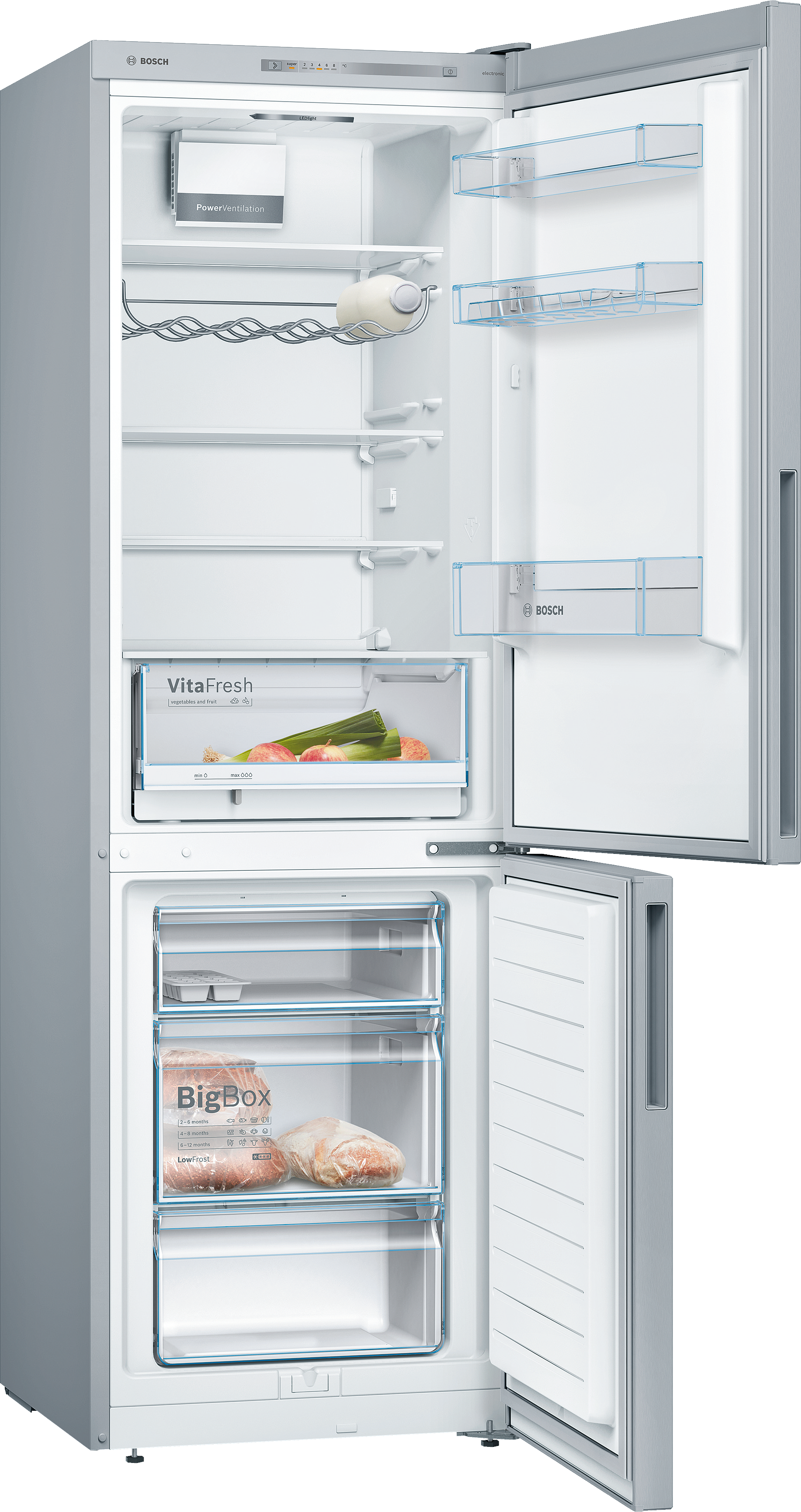 KGV36VL32S free-standing fridge-freezer with freezer at bottom