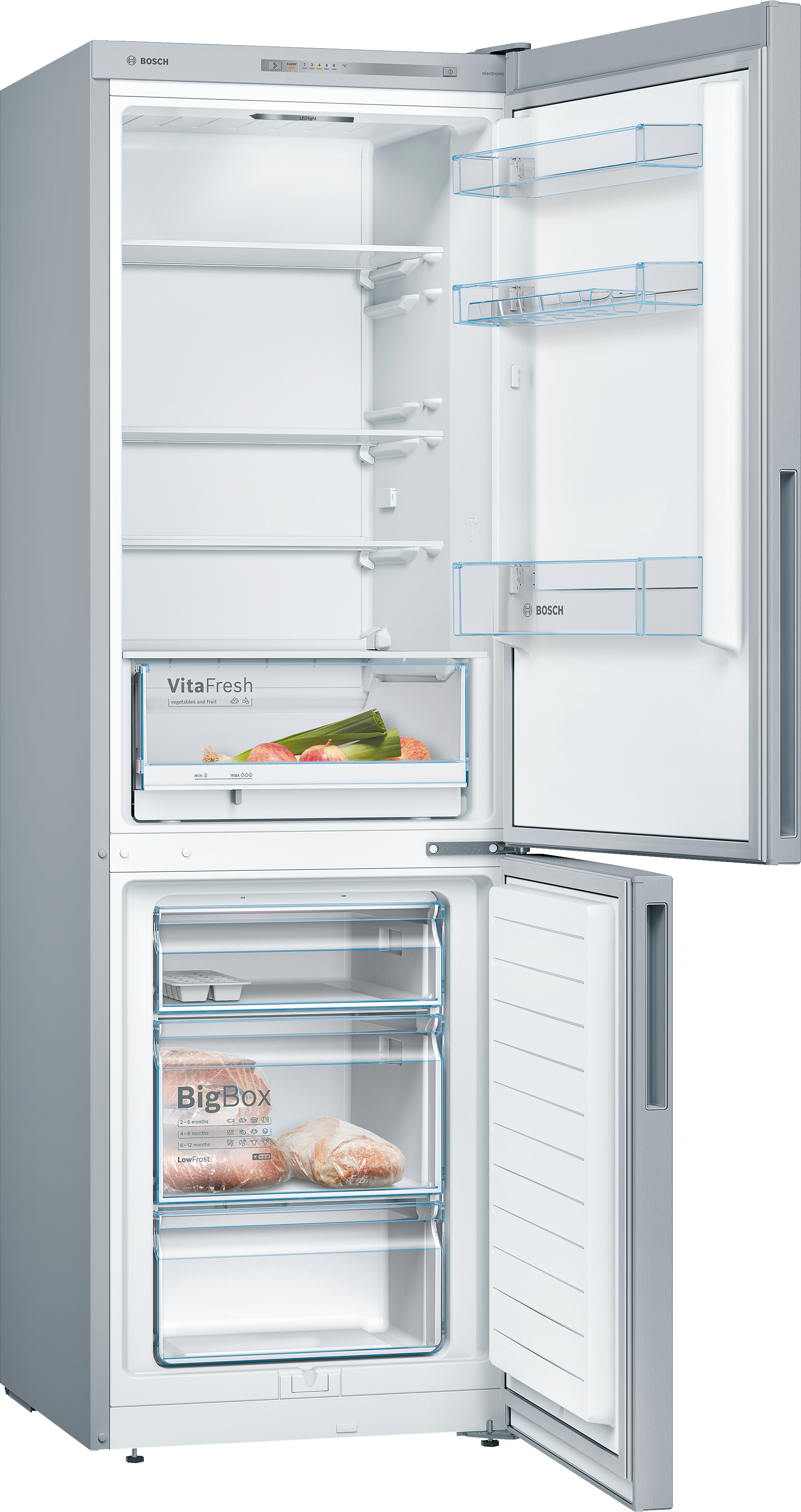 KGV36UL30 free-standing fridge-freezer with freezer at bottom