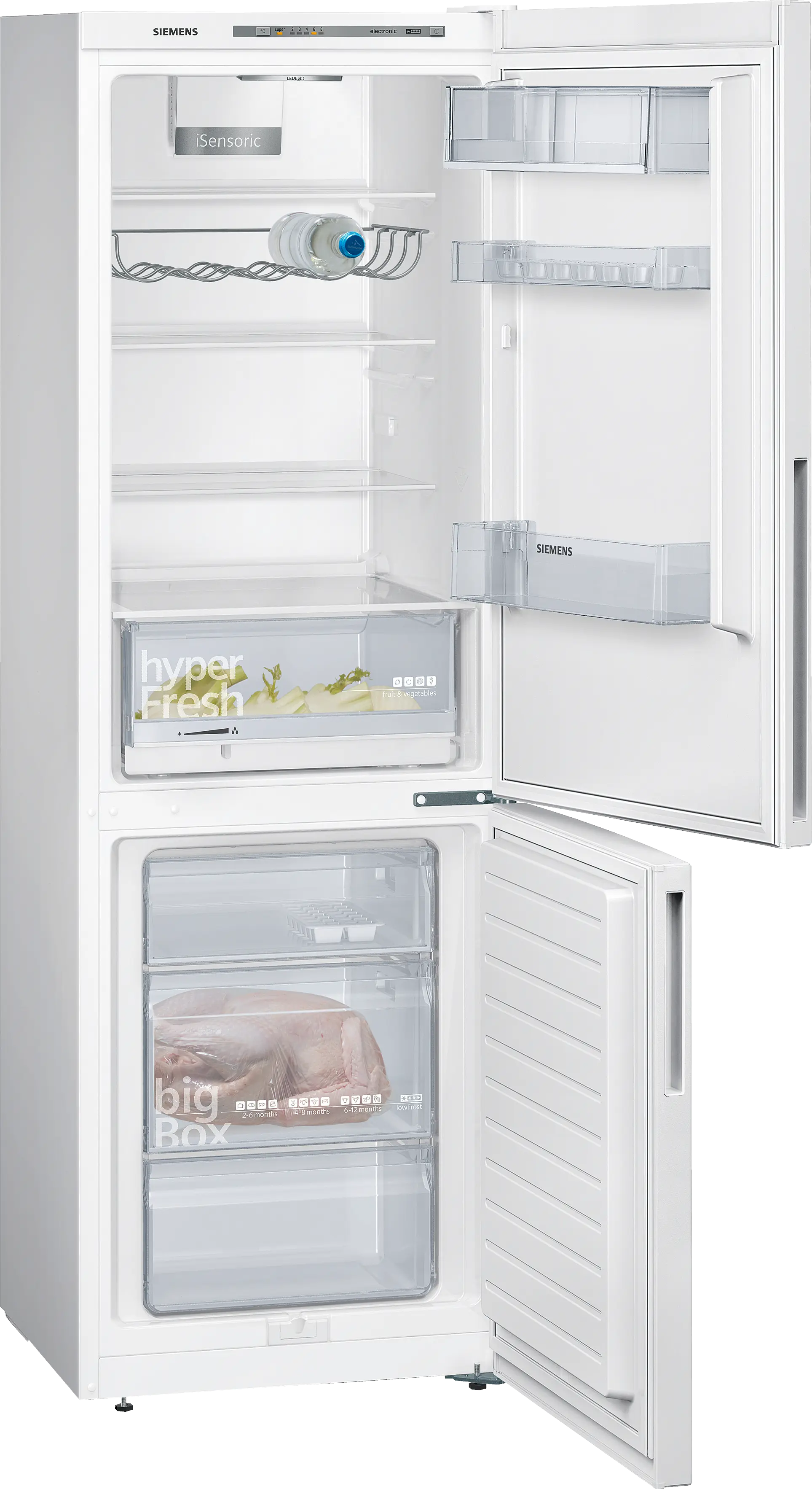 KG36VXW30S free-standing fridge-freezer with freezer at bottom