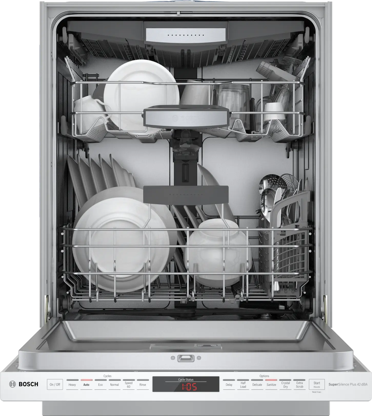 Bosch 800 Shp865zd2n Bosch SHP865ZD2N 500 DLX Dishwasher, 44 DB