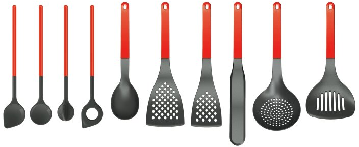 Brabantia Gemüselöffel Aus Nylon – Schwarz, Hitzebeständig Bis 220°C, Schonend Für Antihaftbeschichtung
