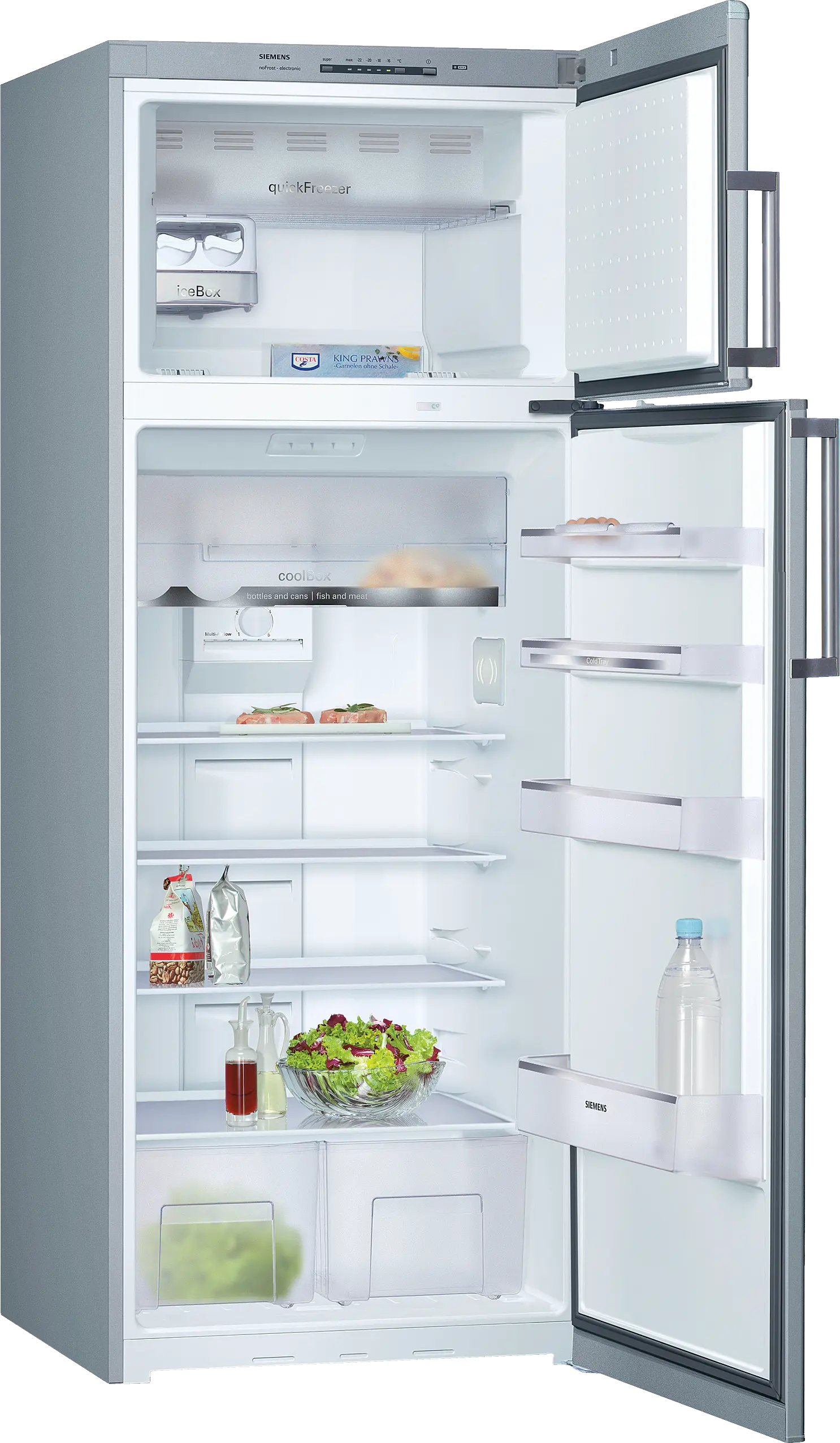 KD49NX63NE free-standing fridge-freezer with freezer at top