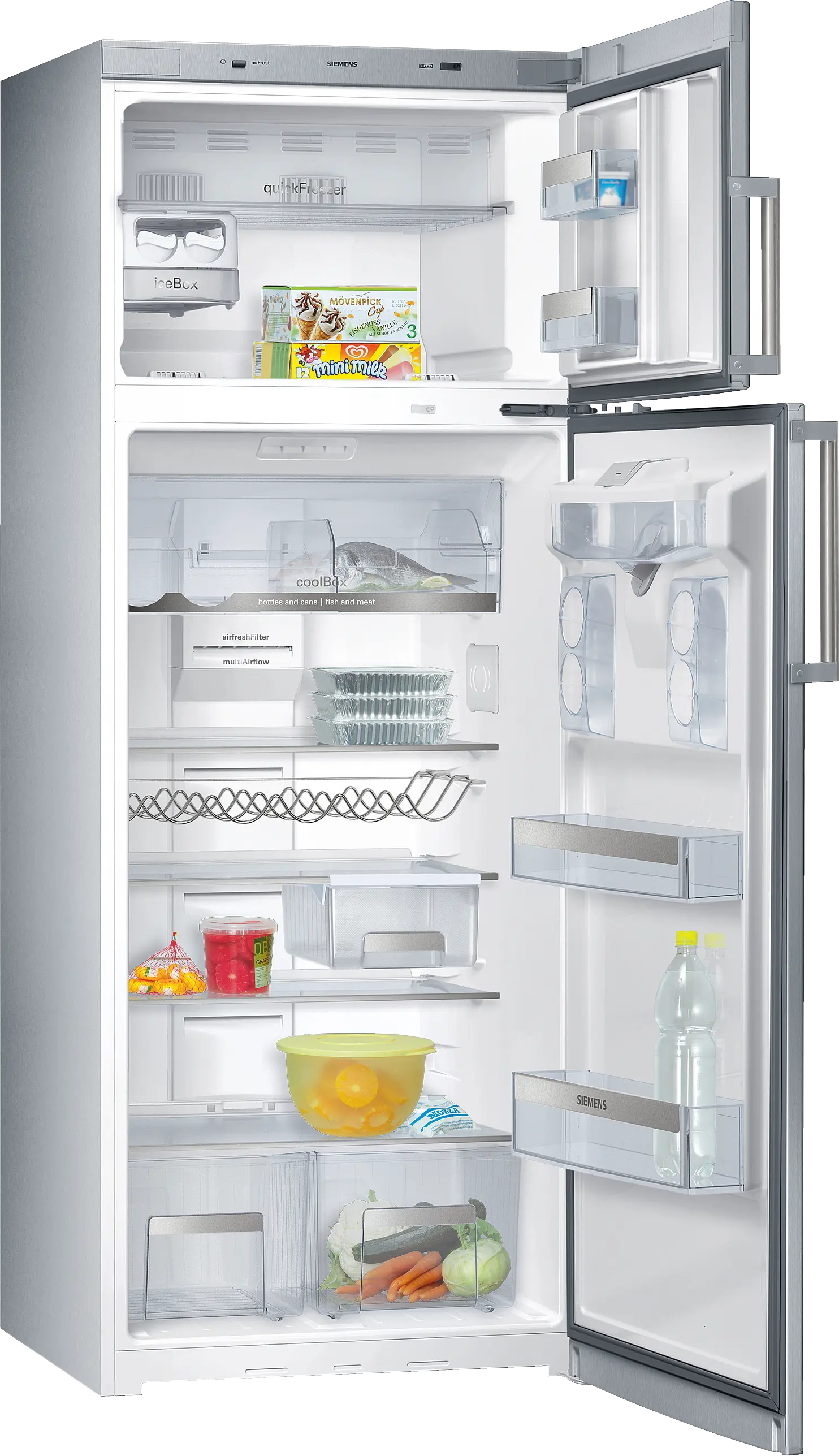 KD49NP73NE free-standing fridge-freezer with freezer at top