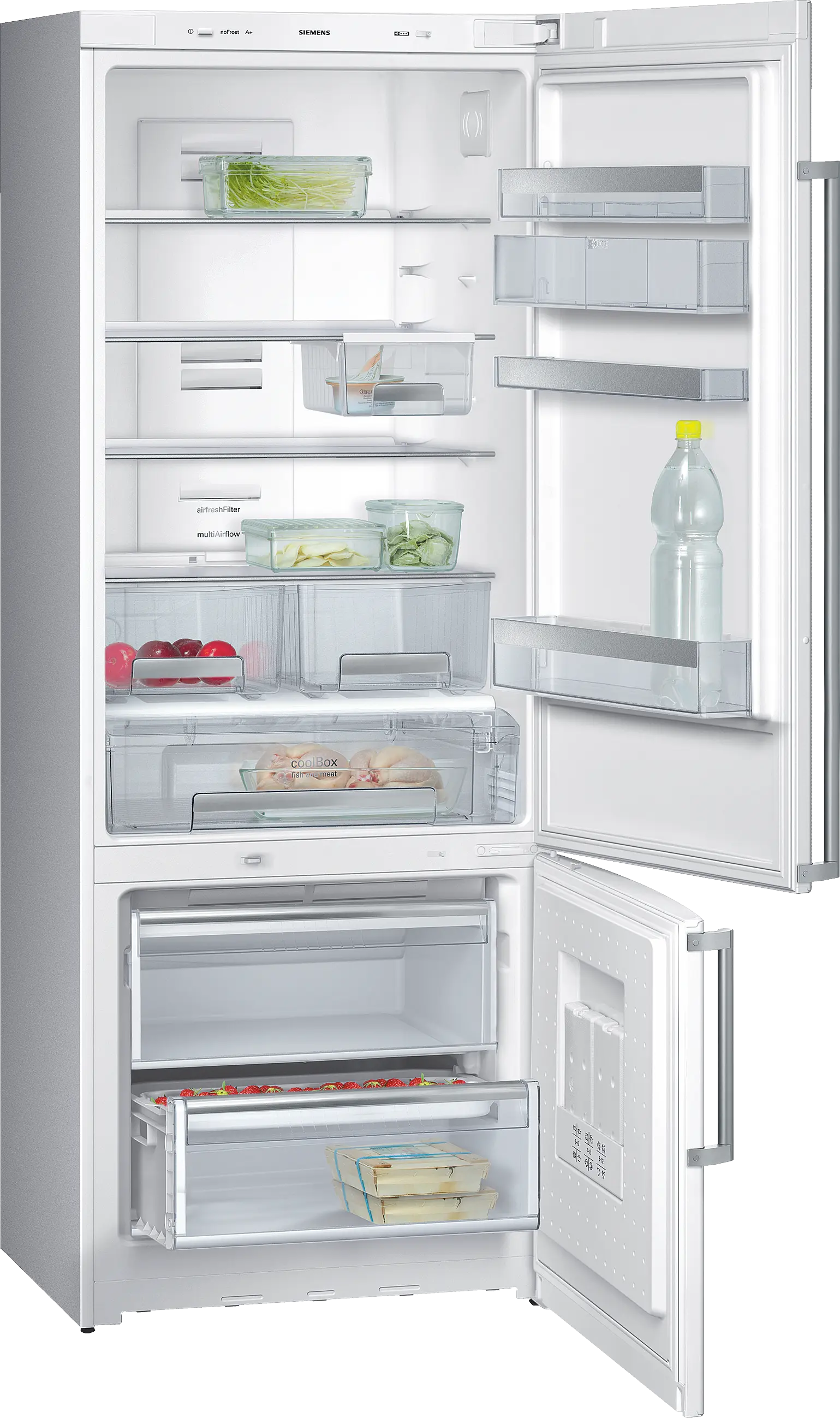 KG57NP00NE free-standing fridge-freezer with freezer at bottom