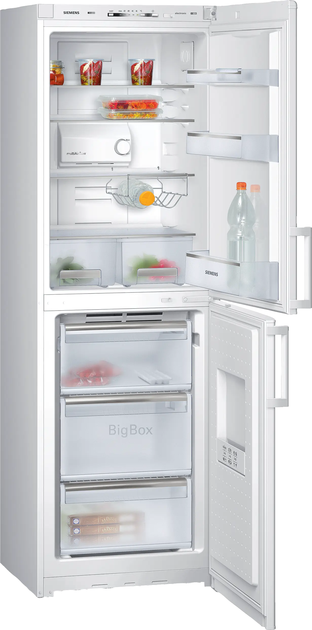 KG34NX14GB free-standing fridge-freezer with freezer at bottom