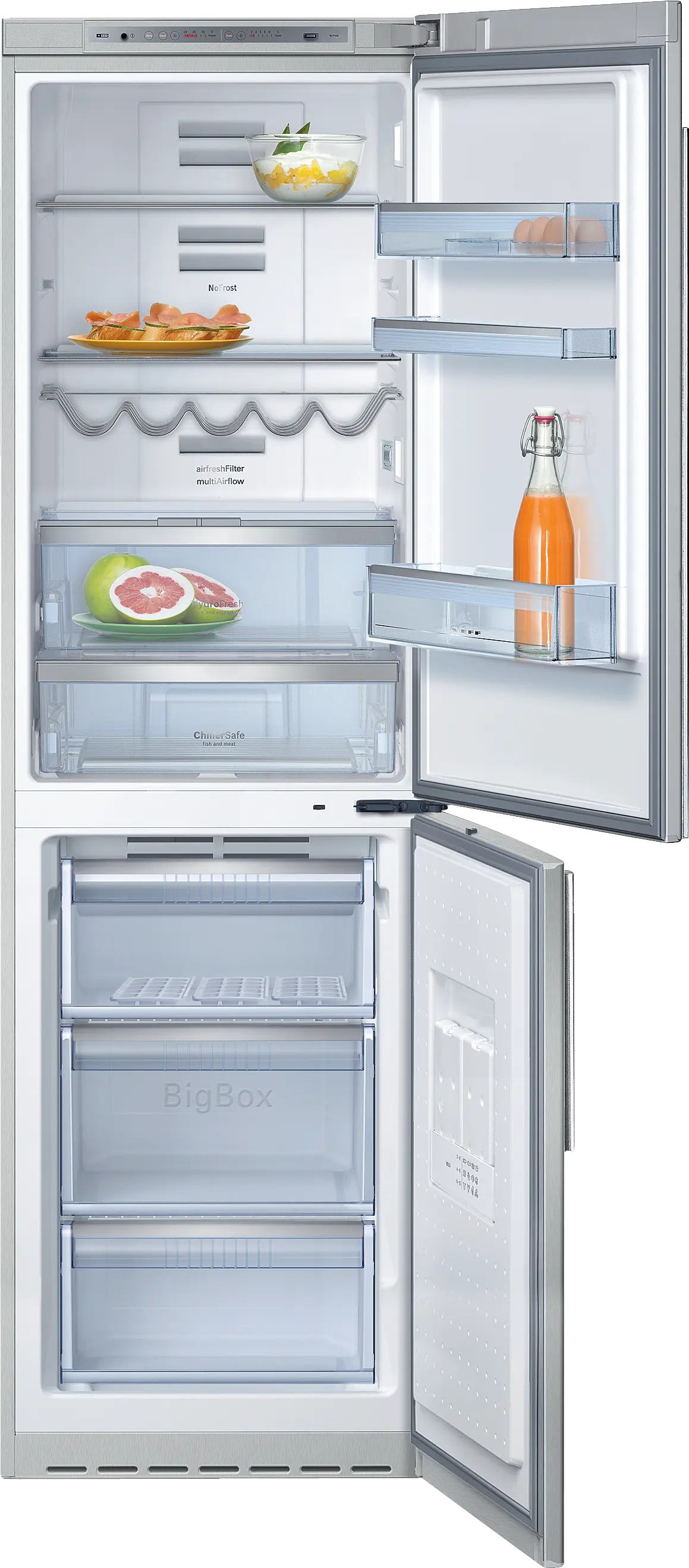 k5s23ページ K5885X4GB free-standing fridge-freezer with freezer at bottom