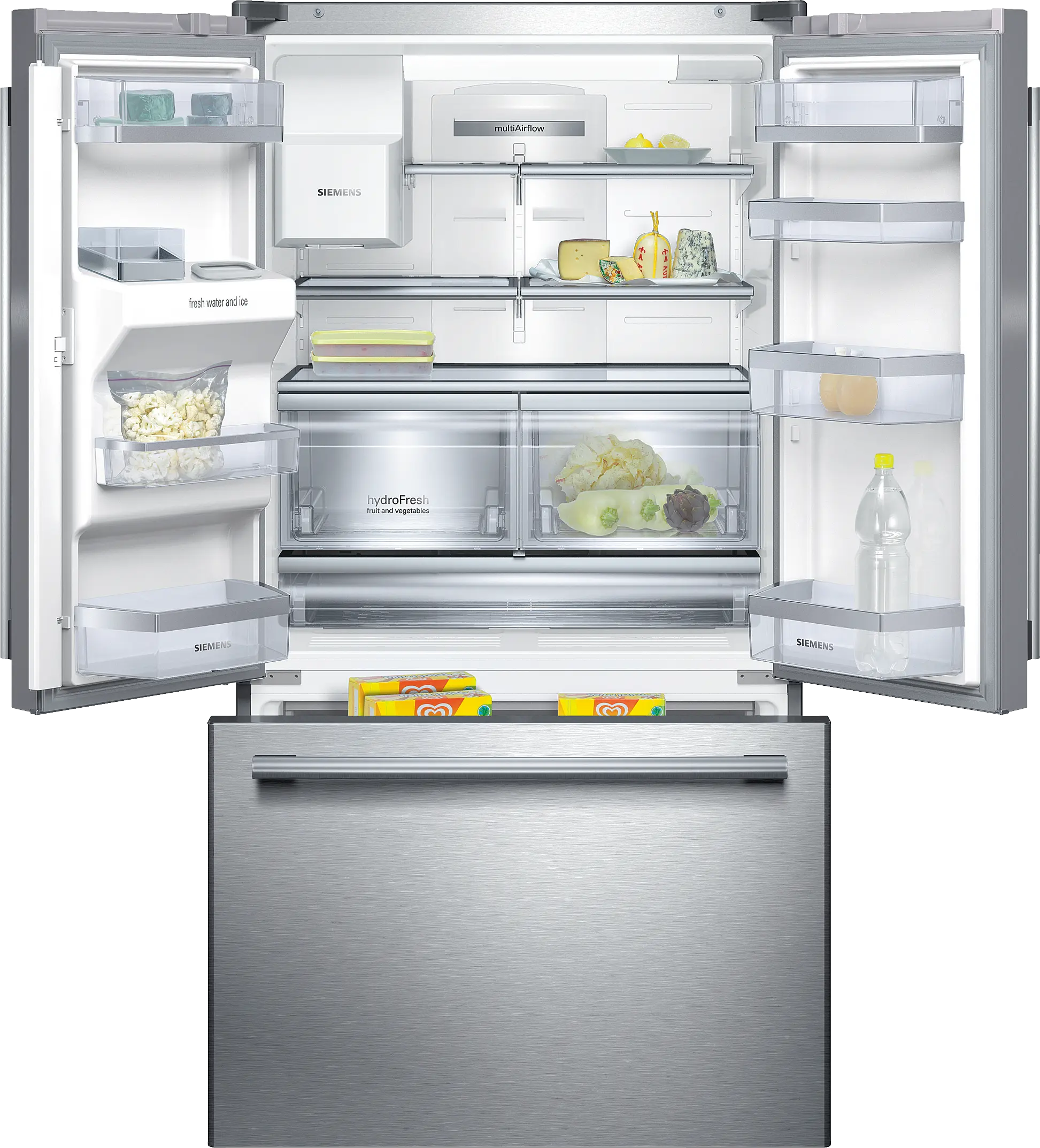 KF91NPJ10N French Door Bottom freezer, multi door | SIEMENS AE