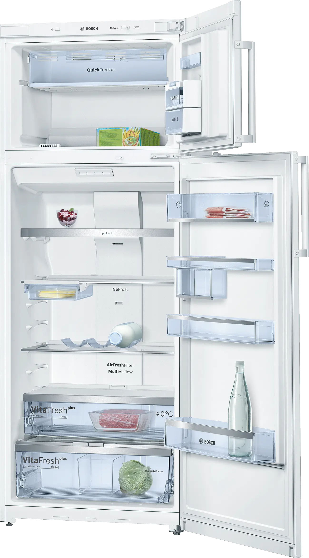 KDN46AW32N free-standing fridge-freezer with freezer at top